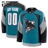 Lasten NHL San Jose Sharks Pelipaita Custom 2025-26 Fanatics Premium Alternate Teal